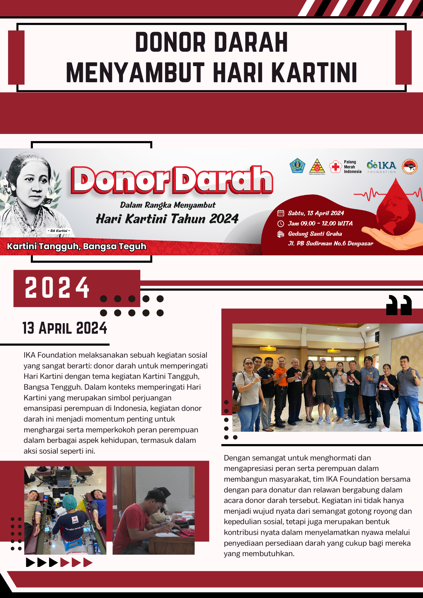 Laporan Kegiatan: Donor Darah “Hari Kartini 2024”