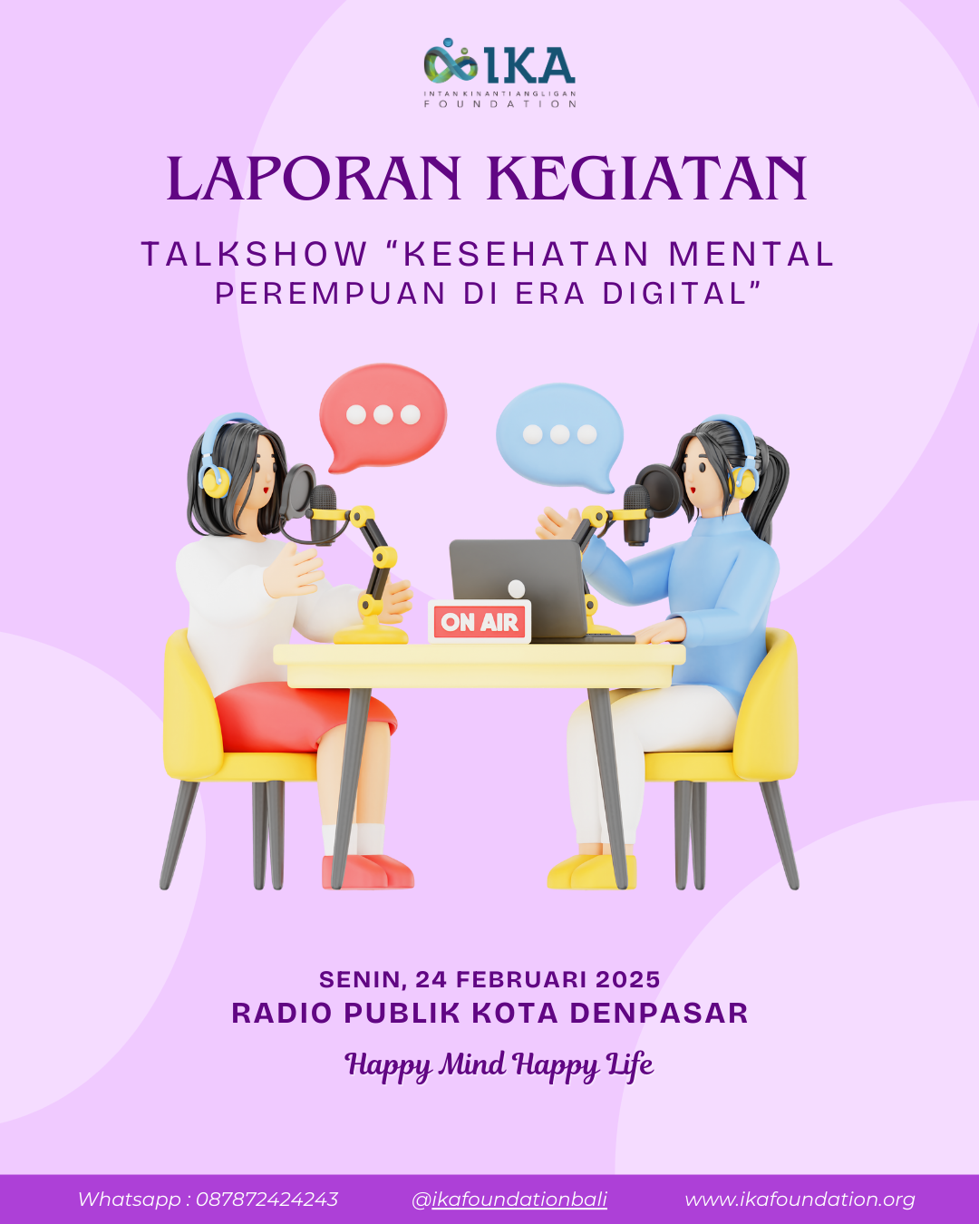 Laporan Kegiatan: Talkshow Kesehatan Mental di Radio Publik Kota Denpasar, 24 Februari 2025